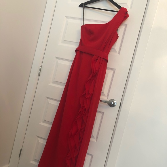 Vera wang red maxi dress size 4 - Picture 1 of 3
